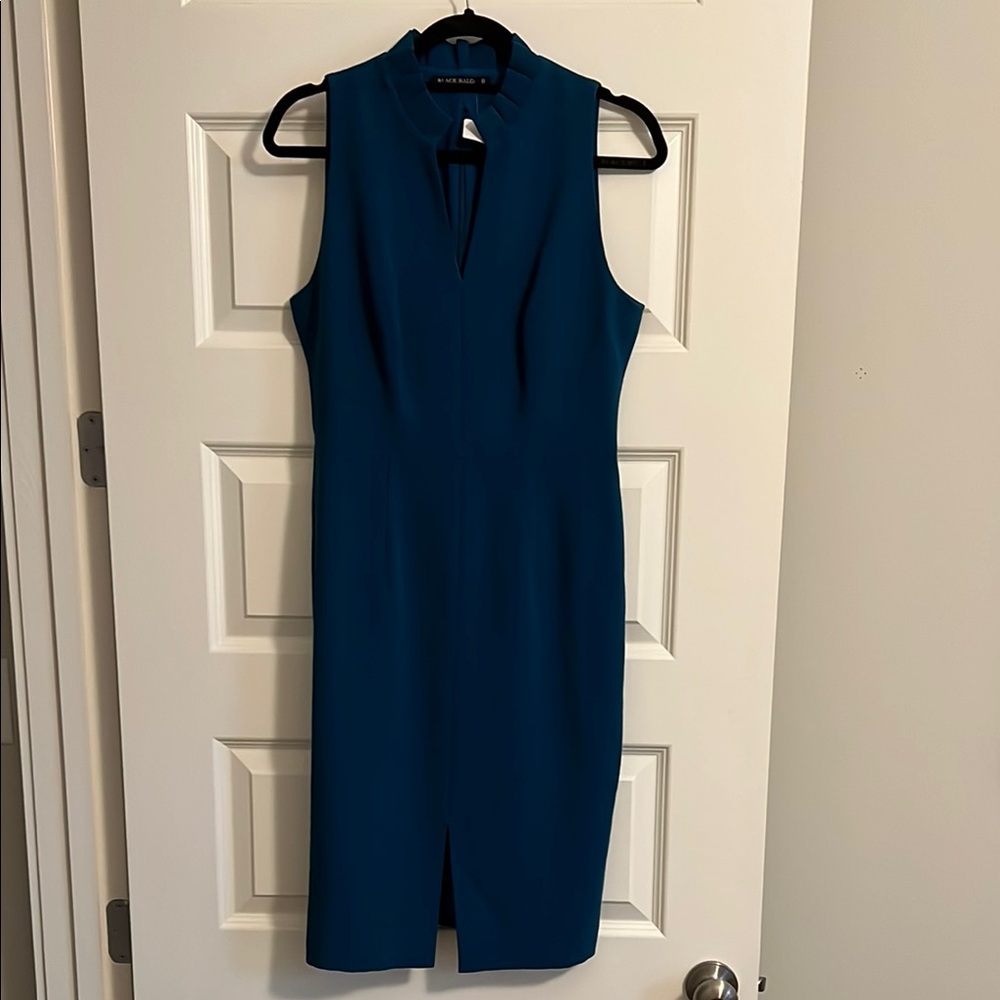 NWT Black Halo Elegant Teal Sleeveless Dress